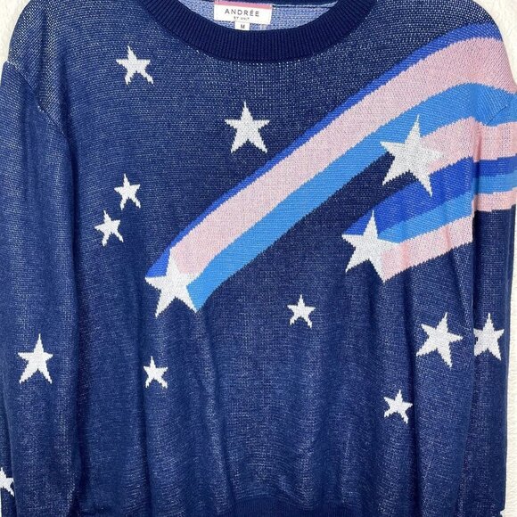 ANDREE By Unit Womens Shooting Star Sweater Size M - Picture 4 of 7